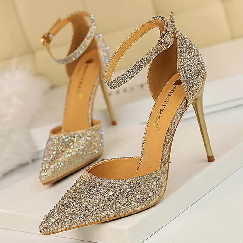 Shiny Rhinestones High Heels