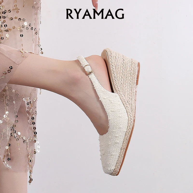 Straw Woven Heels