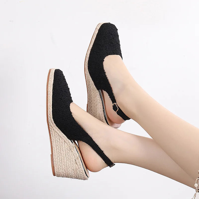 Straw Woven Heels